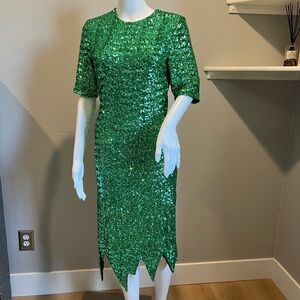The Attico Green Sparkle Fabric